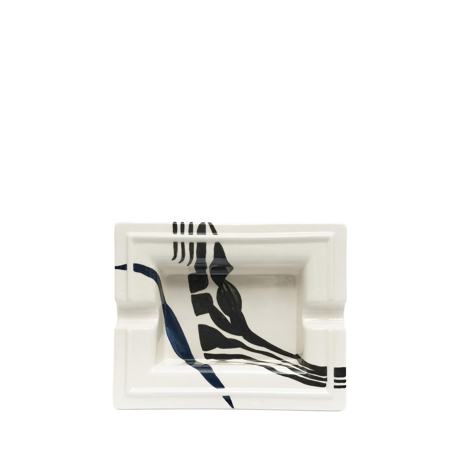 Kırmızı Zebra Desenli Seramik Puro Küllüğü