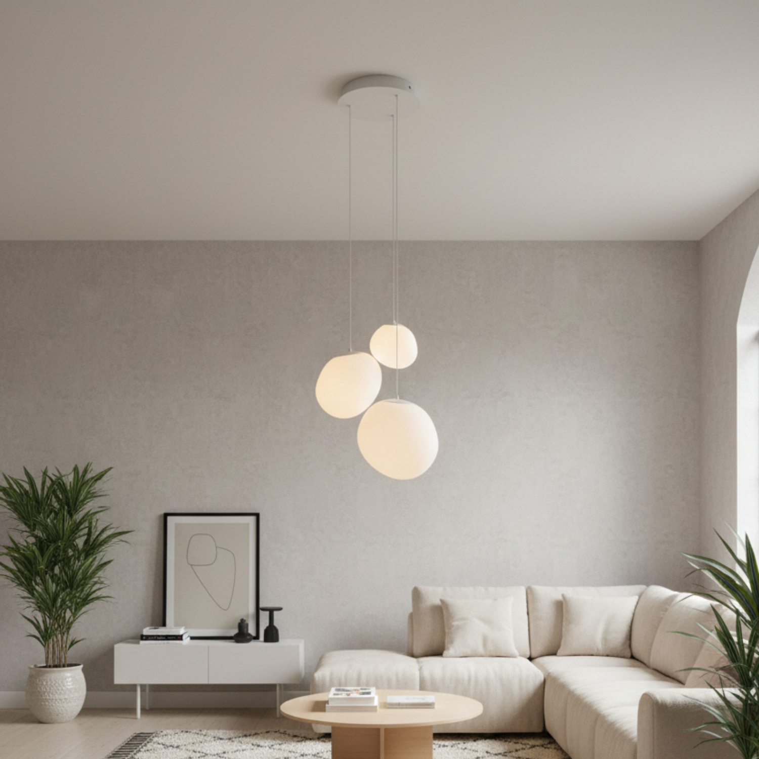 Kirpi 3'lü Tavan Aydınlatması-Avize-5lamp Design-NowShopFun