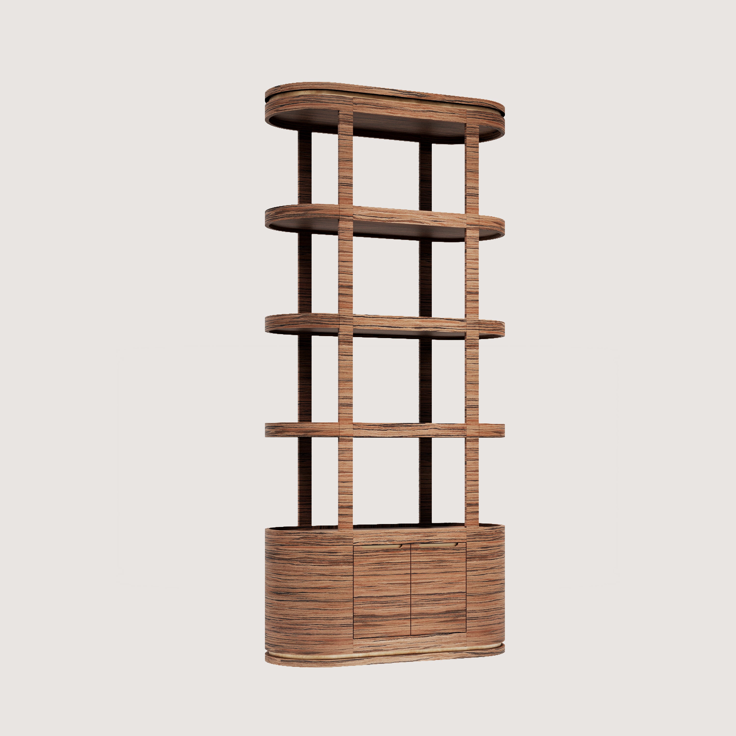 Vegas Japanese Cedar Dolaplı Kitaplık Mid