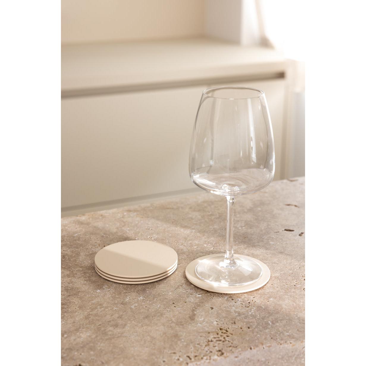 Kiva Metal Yuvarlak Bardak Altlığı (4'Lü Set)