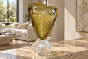 Kıvrımlı Cam Kaideli Dekoratif Vazo-Vazo-Garni Design House-NowShopFun