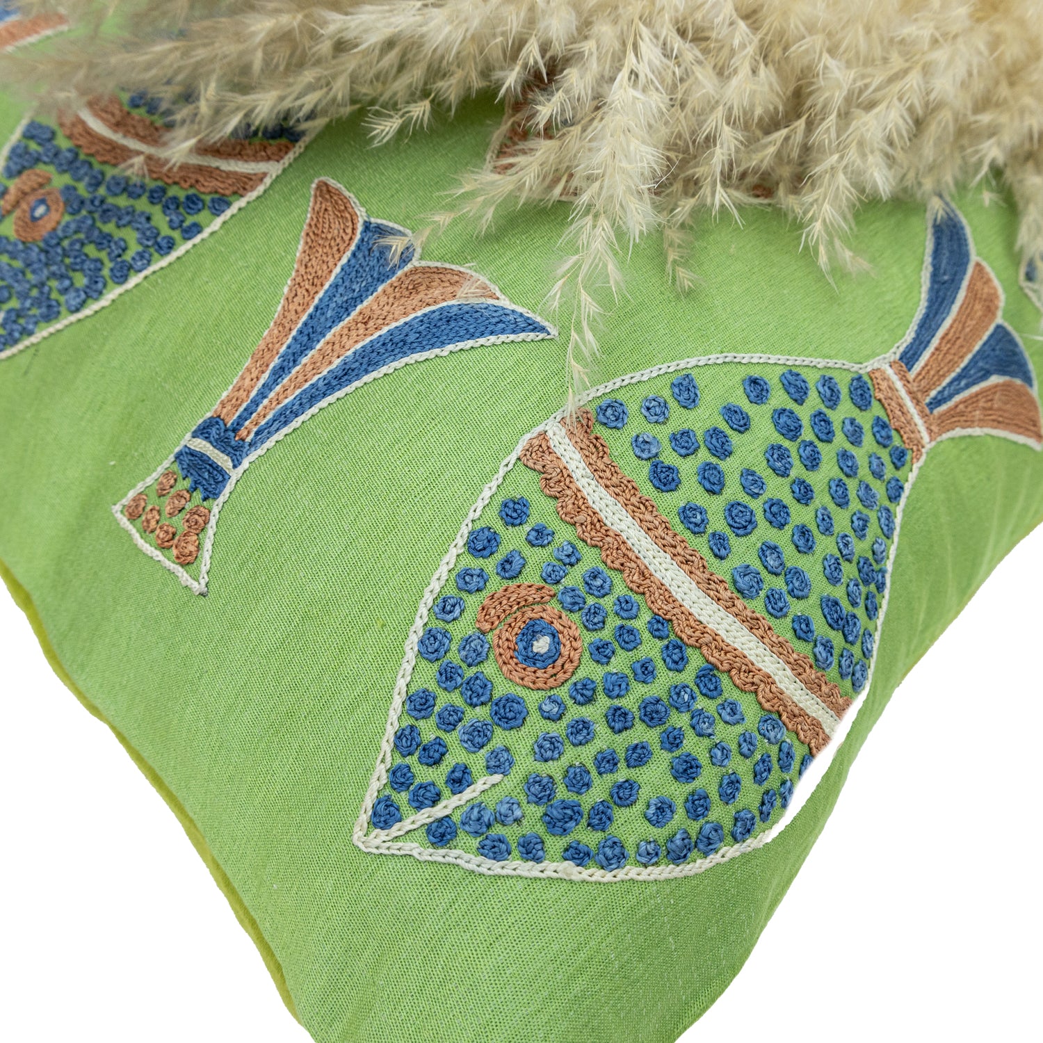 Kiyra Balık Desenli Modern Kırlent 50x50 cm-Yastık & Kırlent-Soho Antiq-NowShopFun