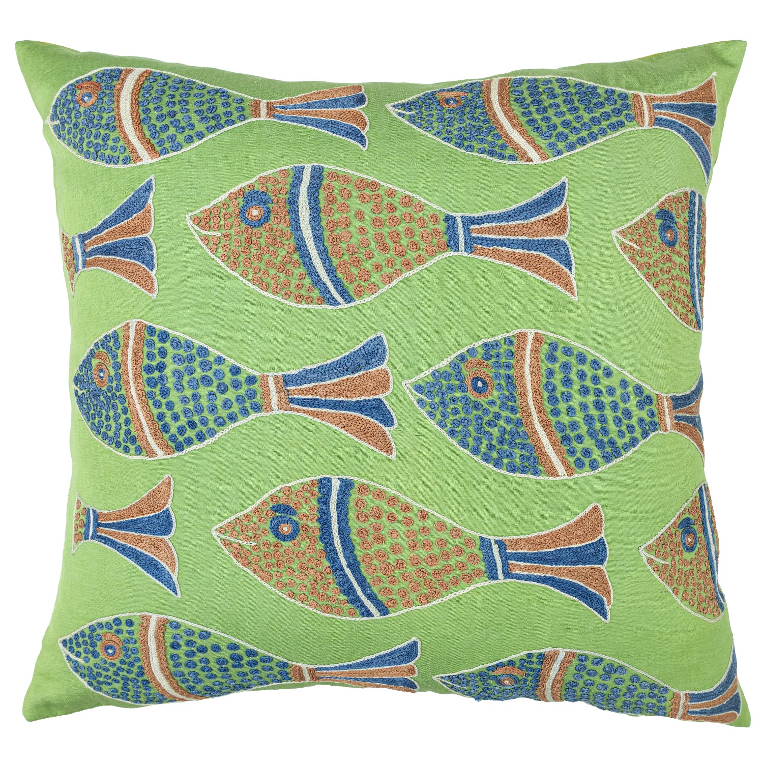 Kiyra Balık Desenli Modern Kırlent 50x50 cm-Yastık & Kırlent-Soho Antiq-NowShopFun