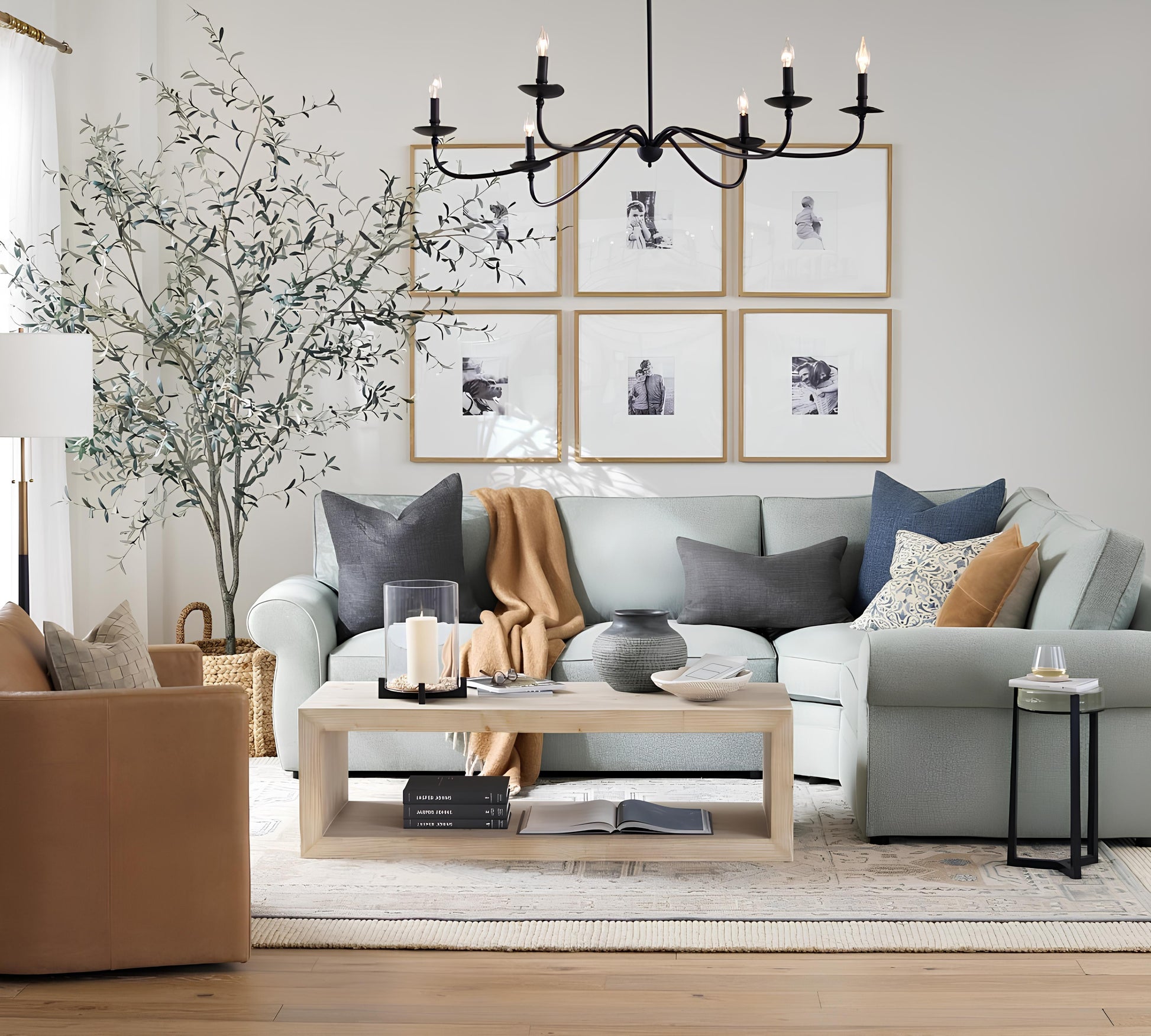 Klasik Siyah 6 Kollu Şamdan Avize-Avize-Visente Home-NowShopFun