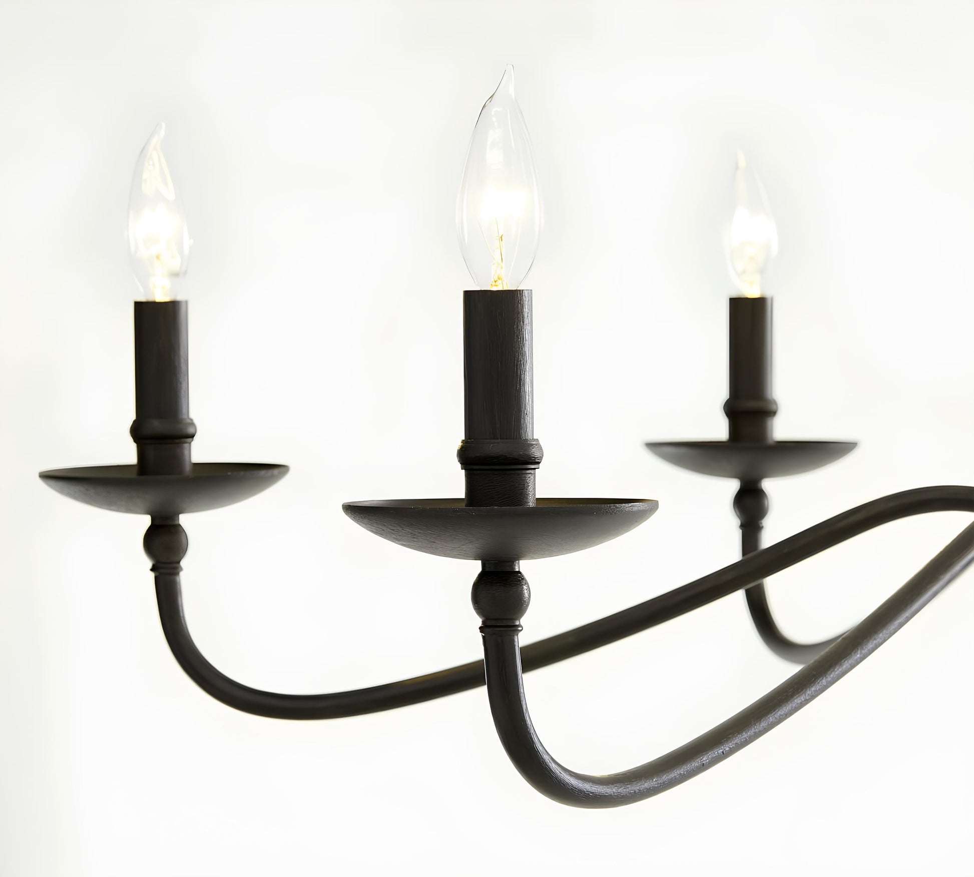 Klasik Siyah 6 Kollu Şamdan Avize-Avize-Visente Home-NowShopFun