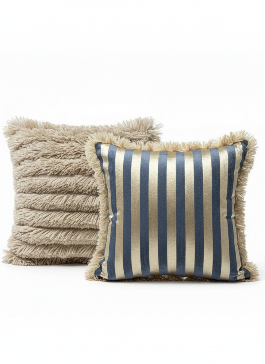 Koi, Çift Taraflı Peluş-Kadife Kırlent Kılıfı