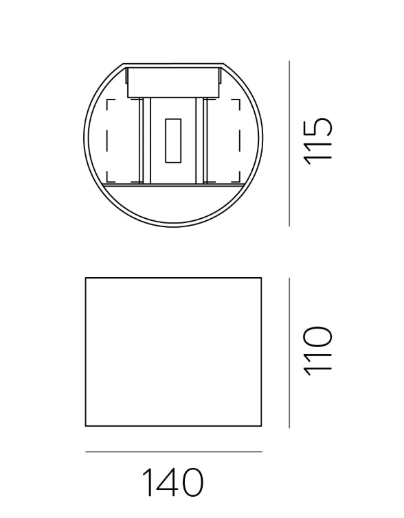 Kowa Apli̇K 1l Gold-Black Ø14x11 Cm Led 12w 3000k Ip54