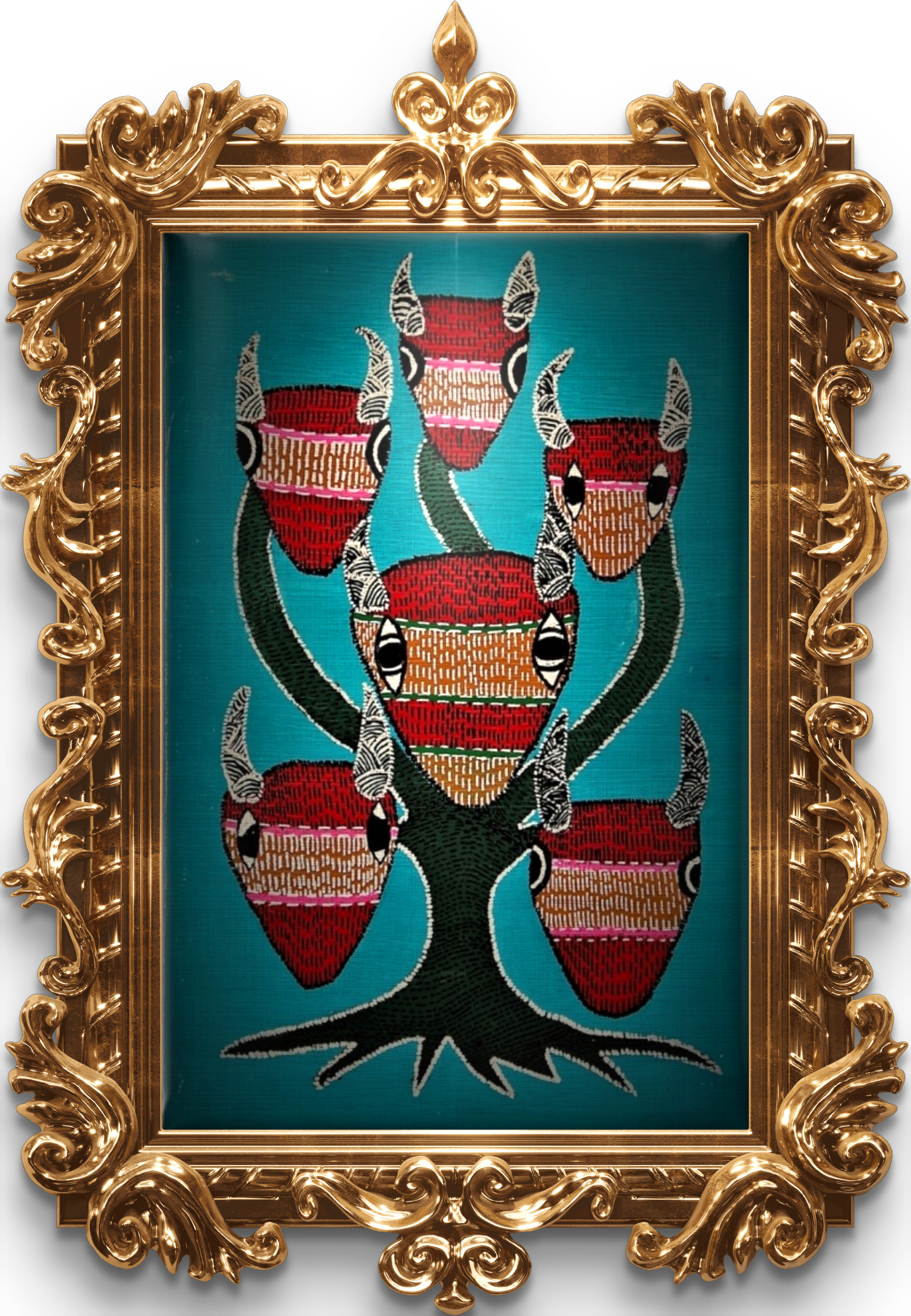 Kozmik Ağaç Tablo El Yapımı Ahşap Üzerine Akrilik Duvar Dekoru