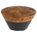 Teak Siyah Metal Konik Form Orta Sehpa