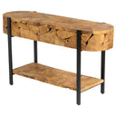 Teak Siyah Metal Curve Form Konsol