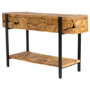 Teak Siyah Metal Curve Form Konsol