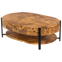 Teak Siyah Metal Curve Form Orta Sehpa