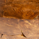 Oval Teak Rustik Orta Sehpa
