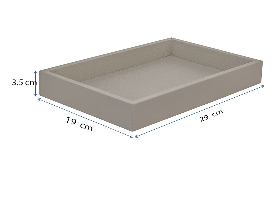 Krem Renk Suni Deri Tepsi – 3 Boy Seçeneği-Tepsi-Moena Studio-Böyük Boy-NowShopFun