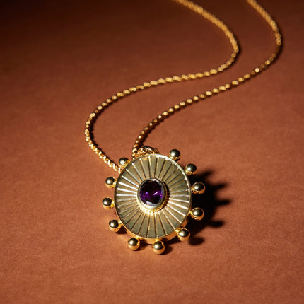 Crystal Necklace-Necklaces-Khiera-Violet-NowShopFun