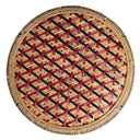 Rattan Desenli Yuvarlak Aplik
