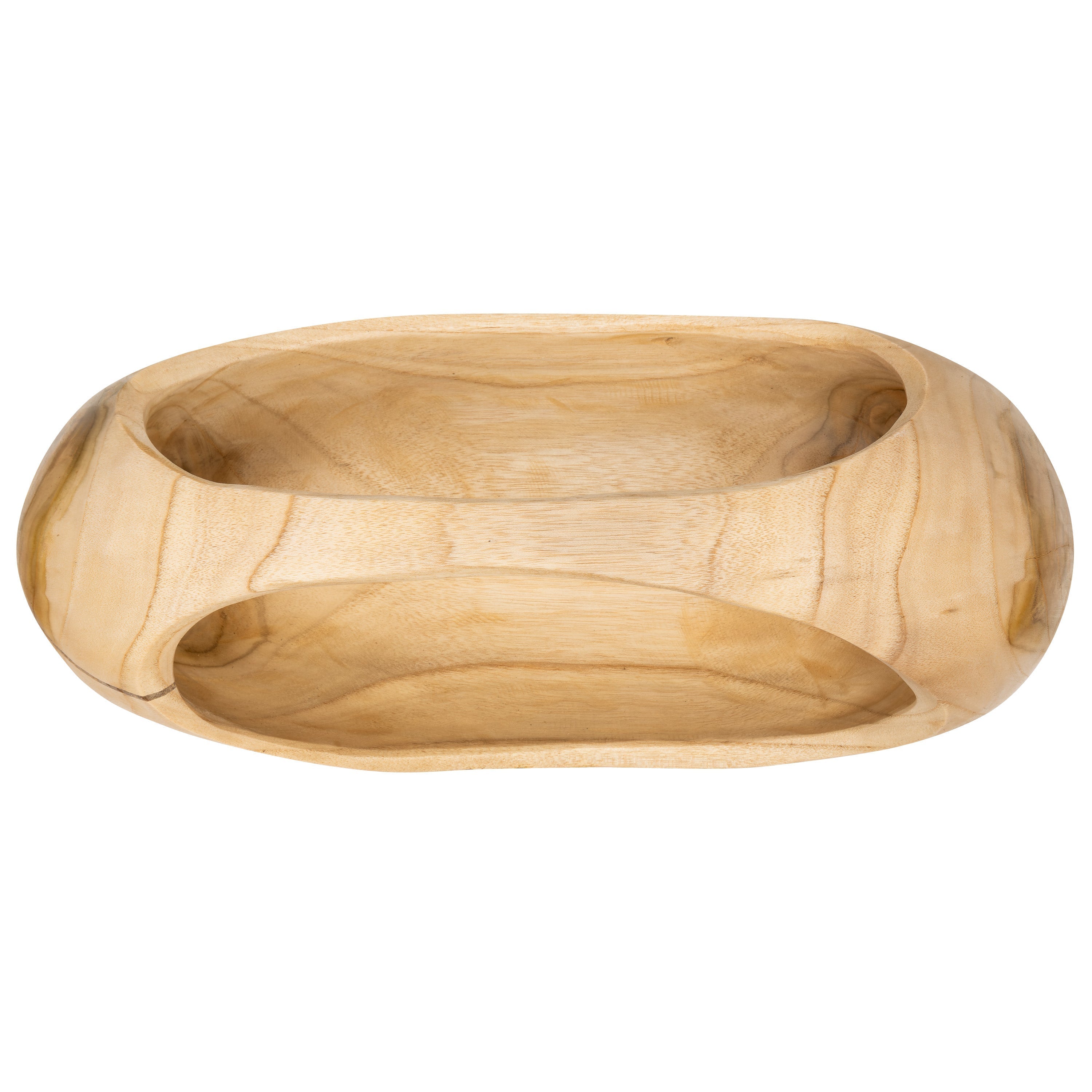 Kulplu Bowl Teak Dikdörtgen Form