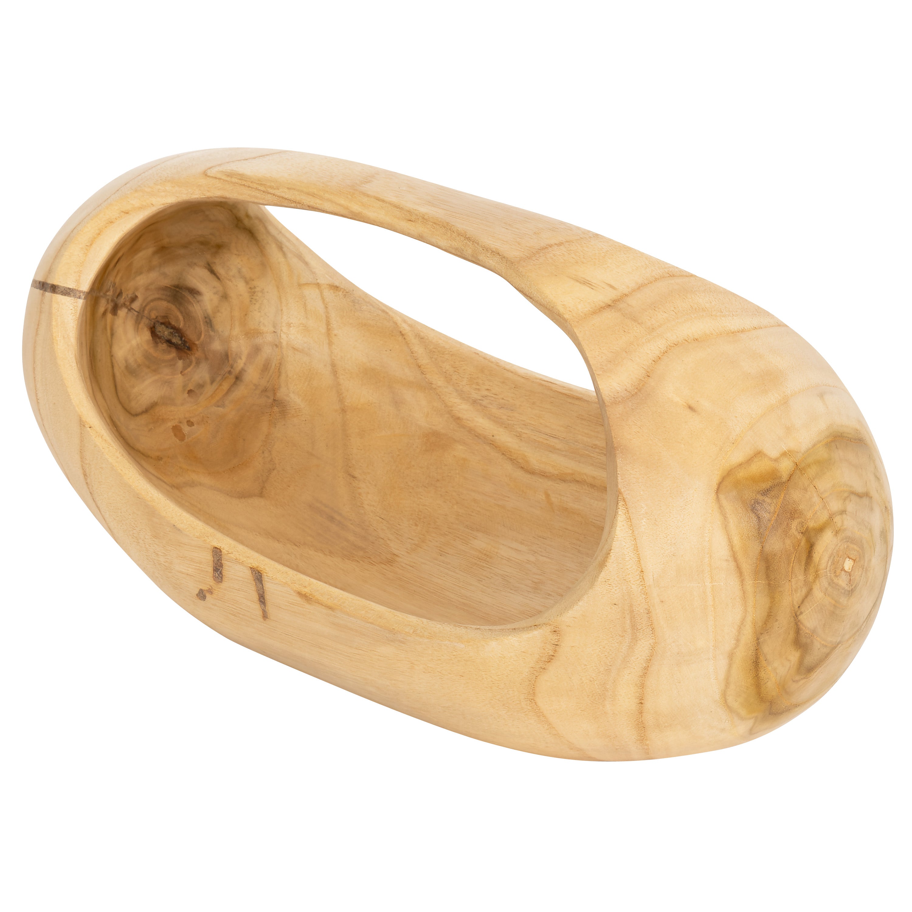 Kulplu Bowl Teak Dikdörtgen Form
