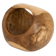 Kulplu Bowl Teak Yuvarlak Form