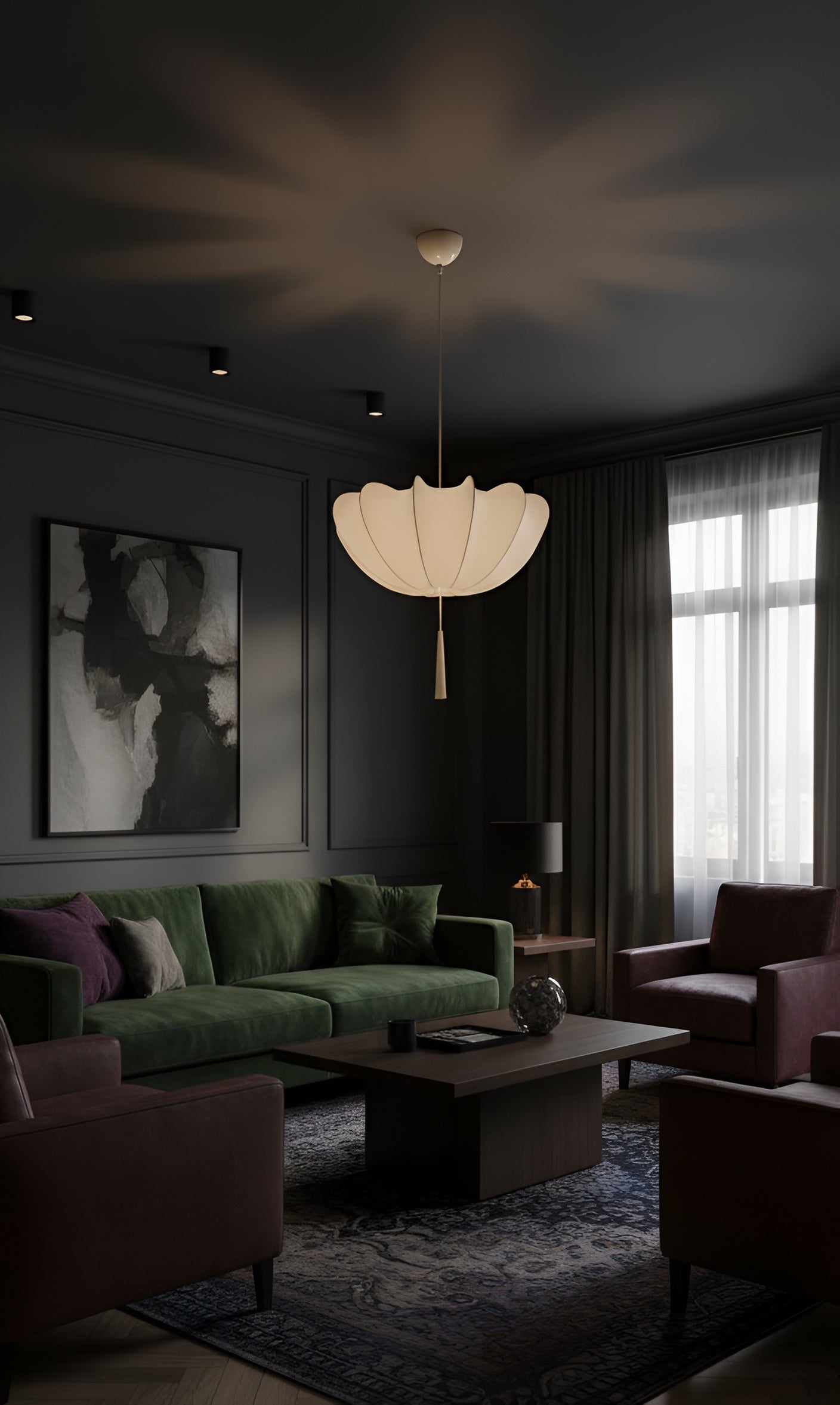 Kumaş Sarkıt Avize-Avize-Tarz Aydınlatma-NowShopFun