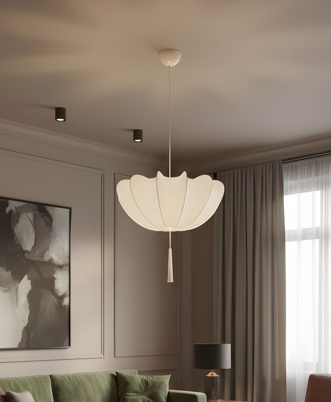 Kumaş Sarkıt Avize-Avize-Tarz Aydınlatma-NowShopFun