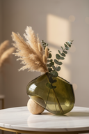 Küre Kaideli Dekoratif Yeşil Cam Çanak