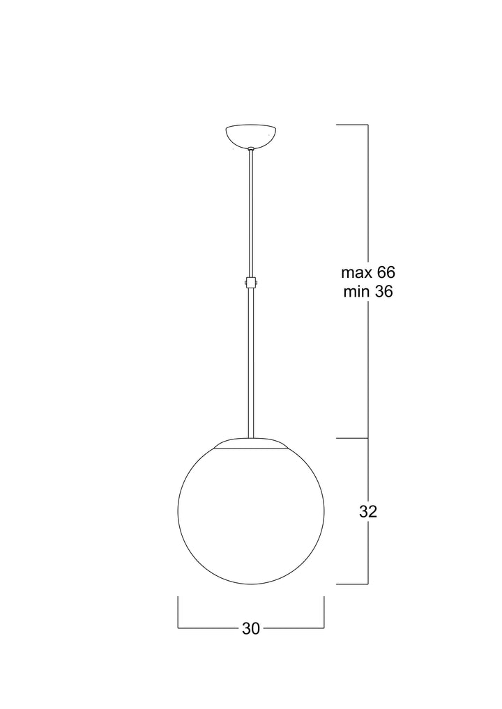 Küre Sarkıt Şeffaf Aydınlatma-Tavan Aydınlatması-Atölye Store-25 CM-NowShopFun