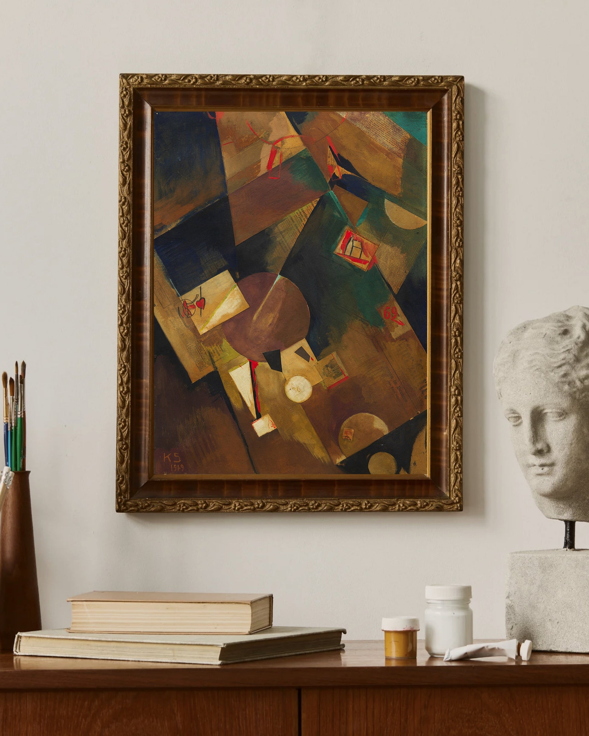 Kurt Schwitters - Merzbild 5 B Fine Art Baskı