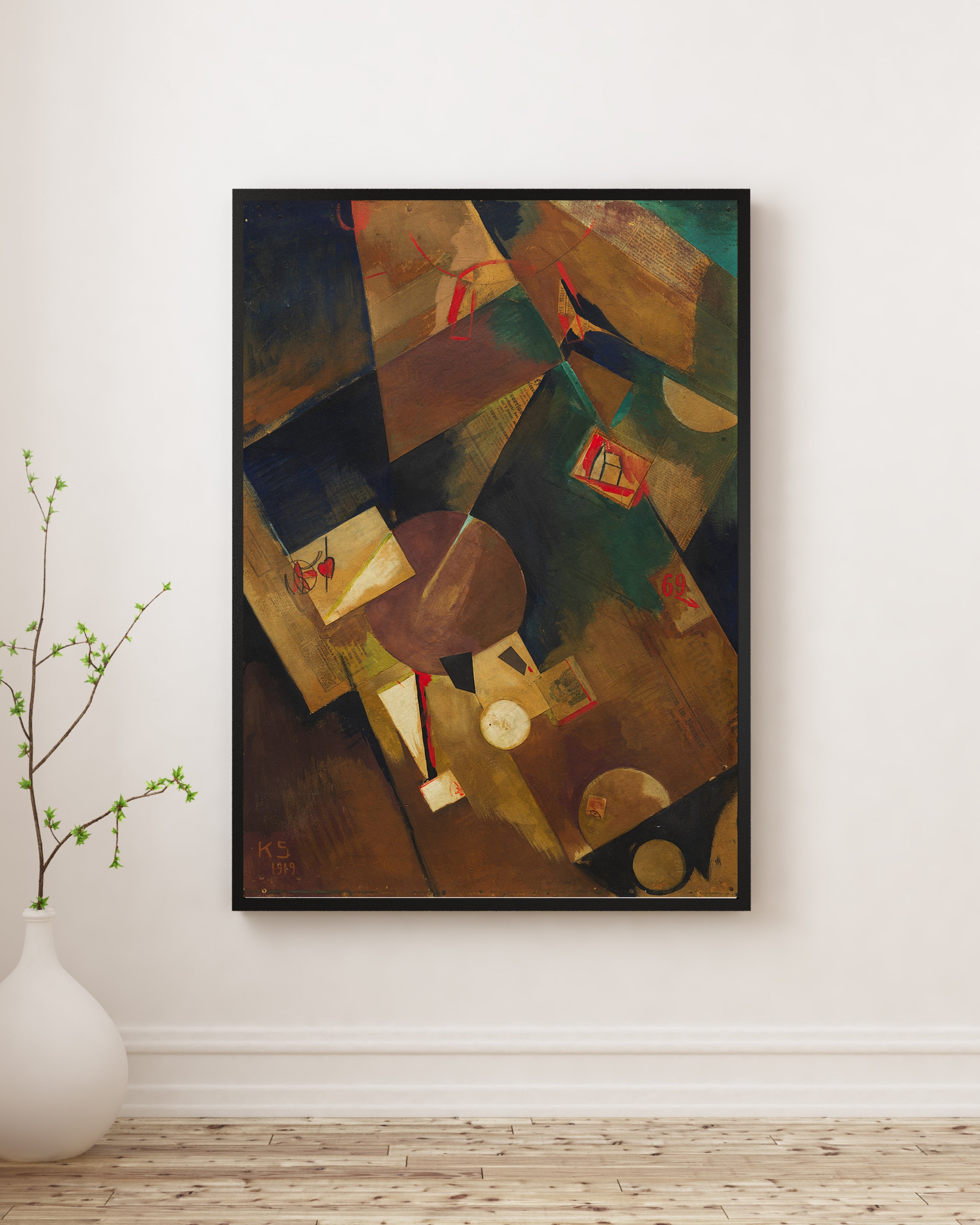 Kurt Schwitters - Merzbild 5 B Fine Art Baskı