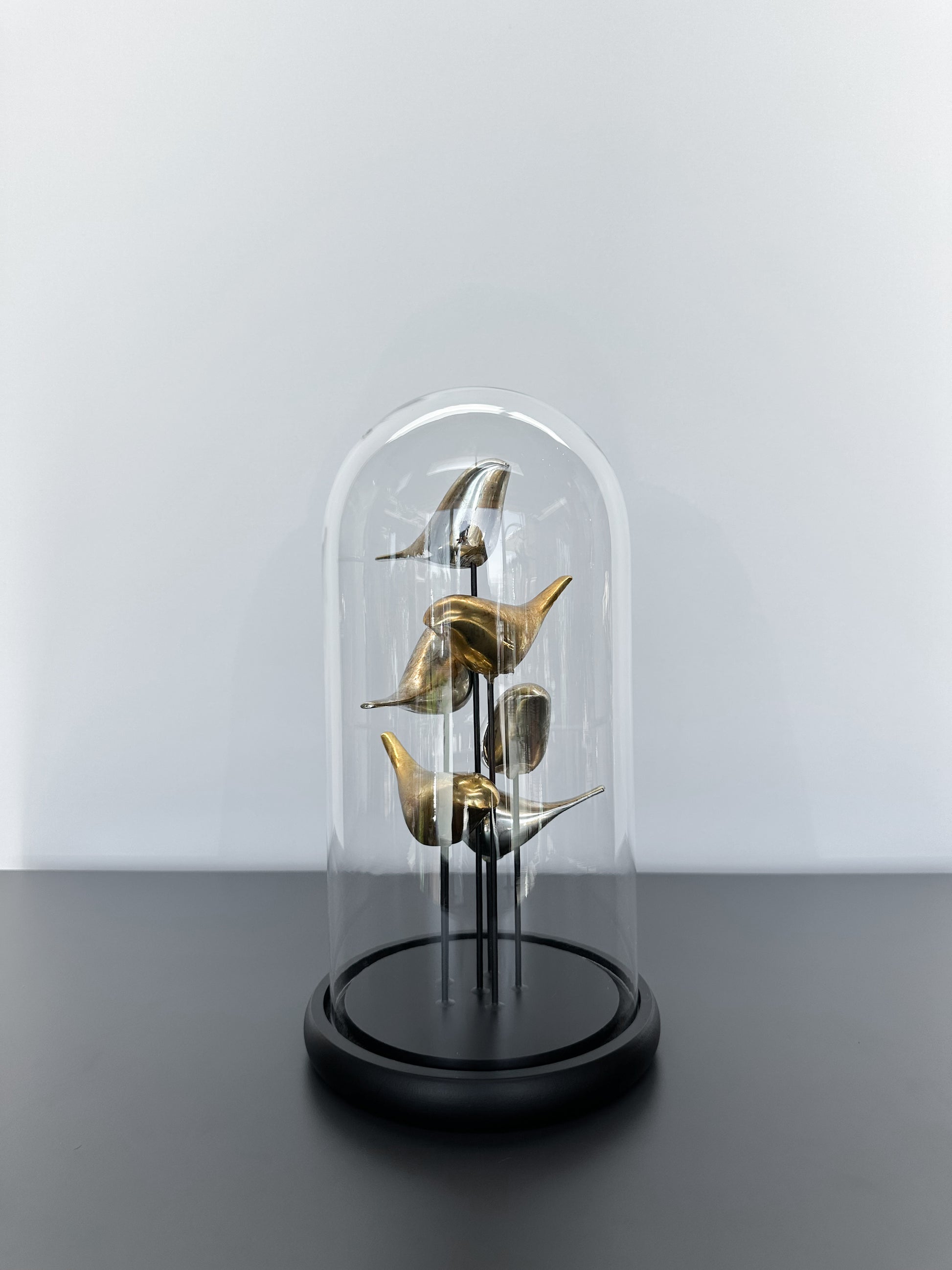 Kuşlu Fanus Dekoratif Obje