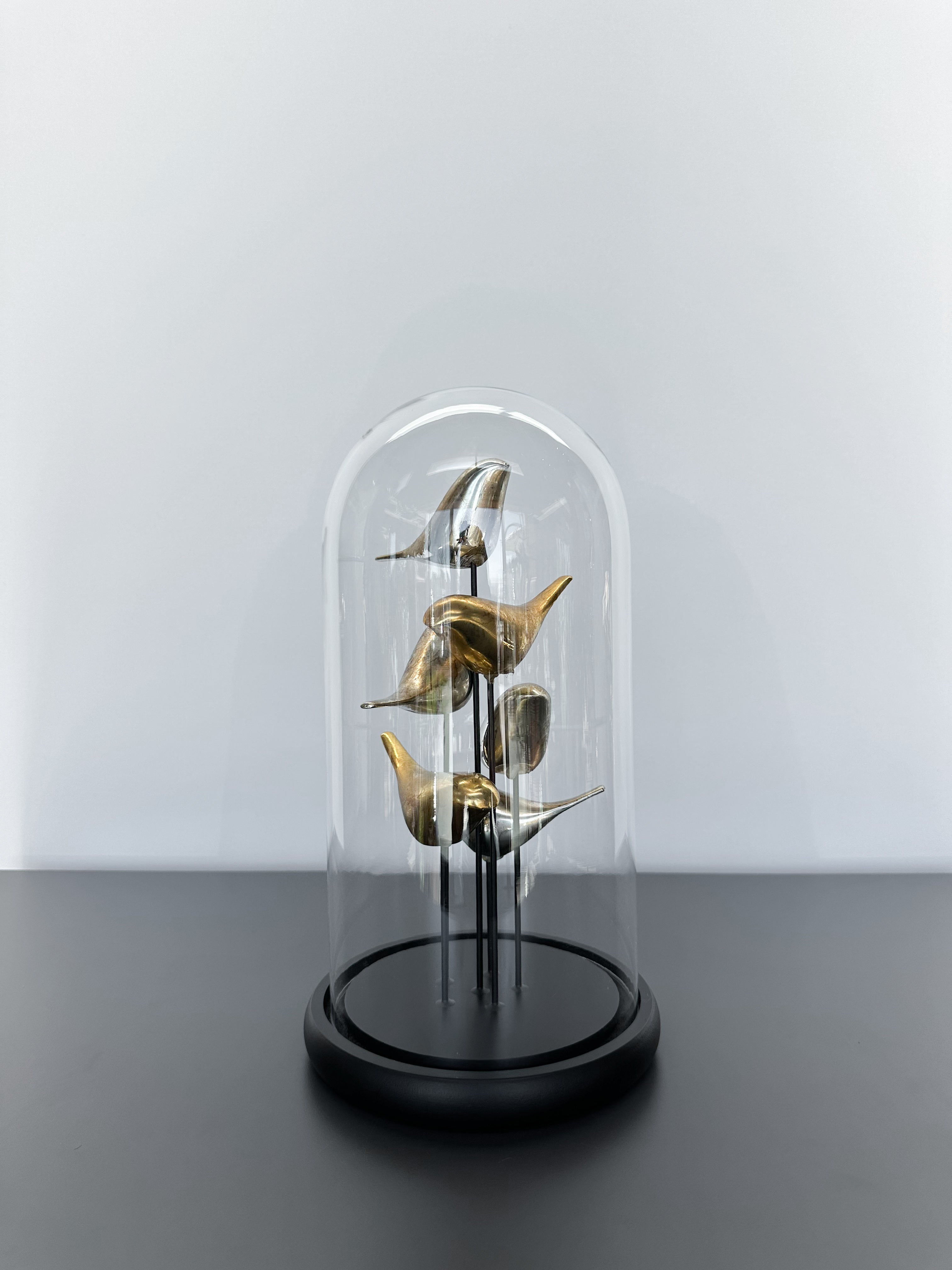 Kuşlu Fanus Dekoratif Obje