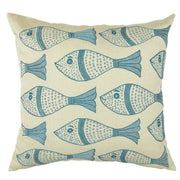 Kyadar Balık Desenli Kırlent 50x50 cm-Yastık & Kırlent-Soho Antiq-NowShopFun
