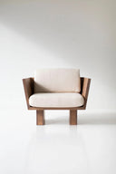 Kyoto Berjer | Masif Ahşap Lounge Koltuğu-Berjer-Innature Home-Deri Siyah-NowShopFun