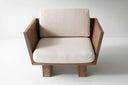 Kyoto Berjer | Masif Ahşap Lounge Koltuğu-Berjer-Innature Home-Deri Siyah-NowShopFun