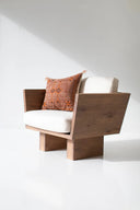 Kyoto Berjer | Masif Ahşap Lounge Koltuğu-Berjer-Innature Home-Deri Siyah-NowShopFun