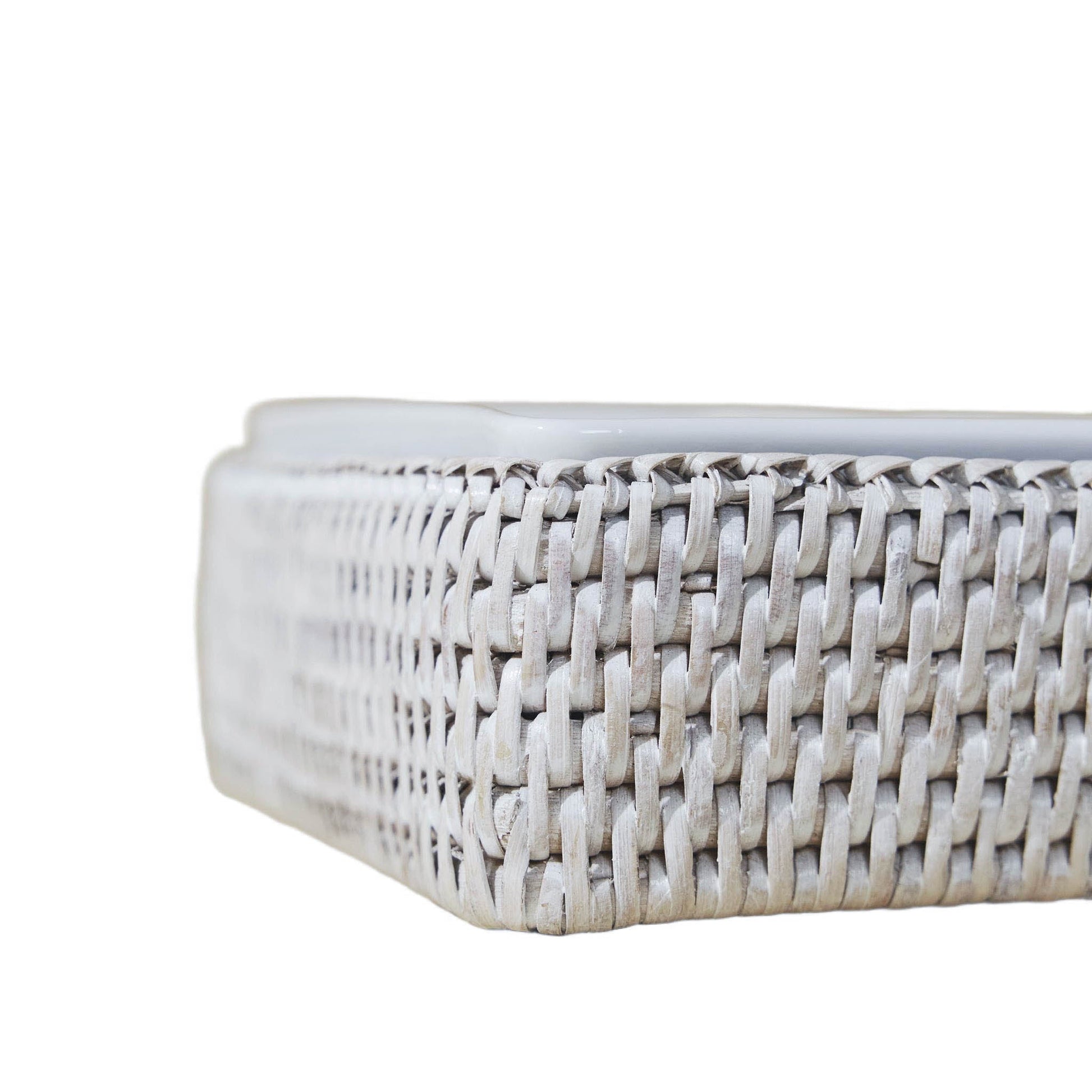 L- Rattan Servis Tabağı