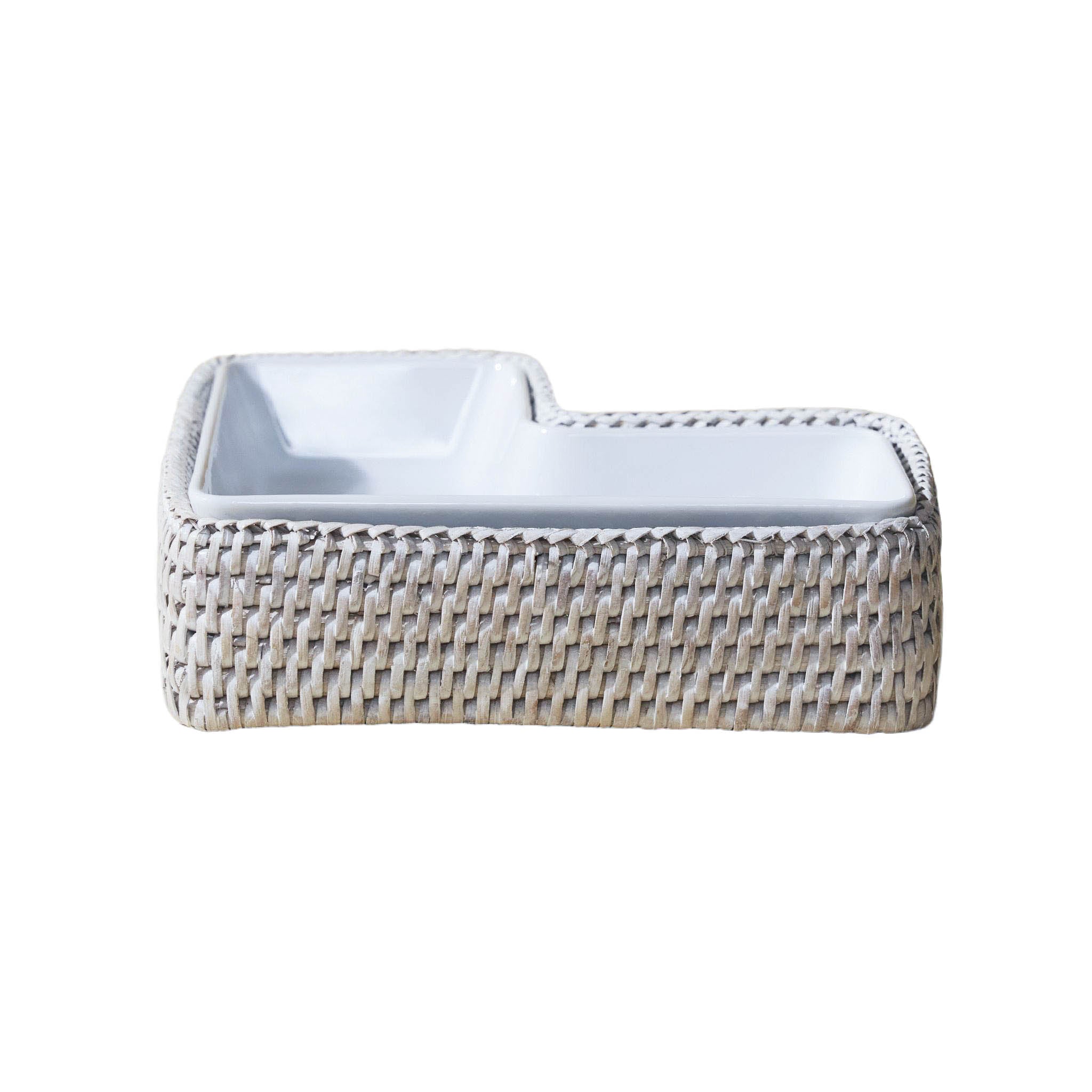 L- Rattan Servis Tabağı