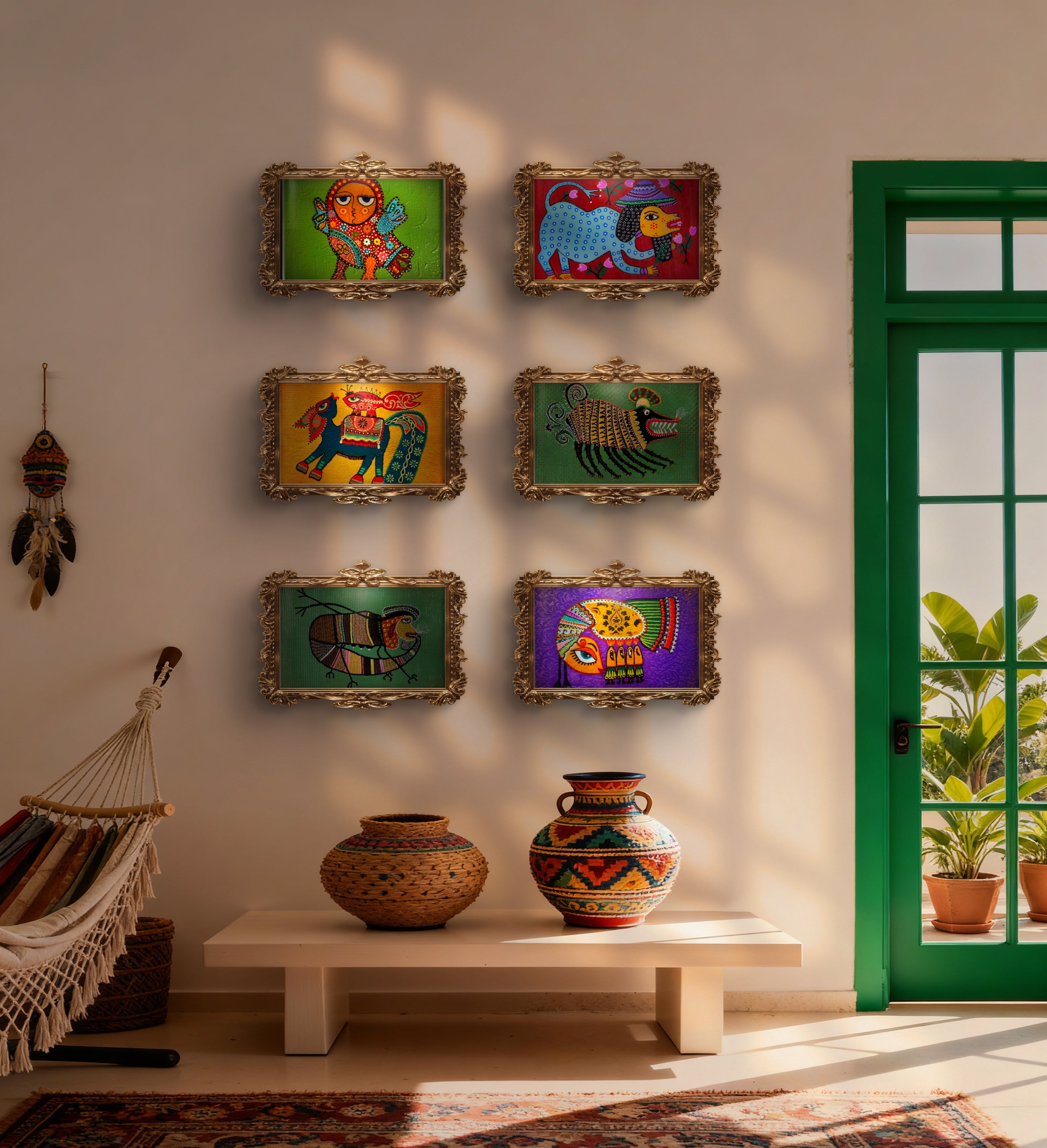 Lady Cow Tablo El Yapımı Ahşap Üzerine Akrilik Duvar Dekoru