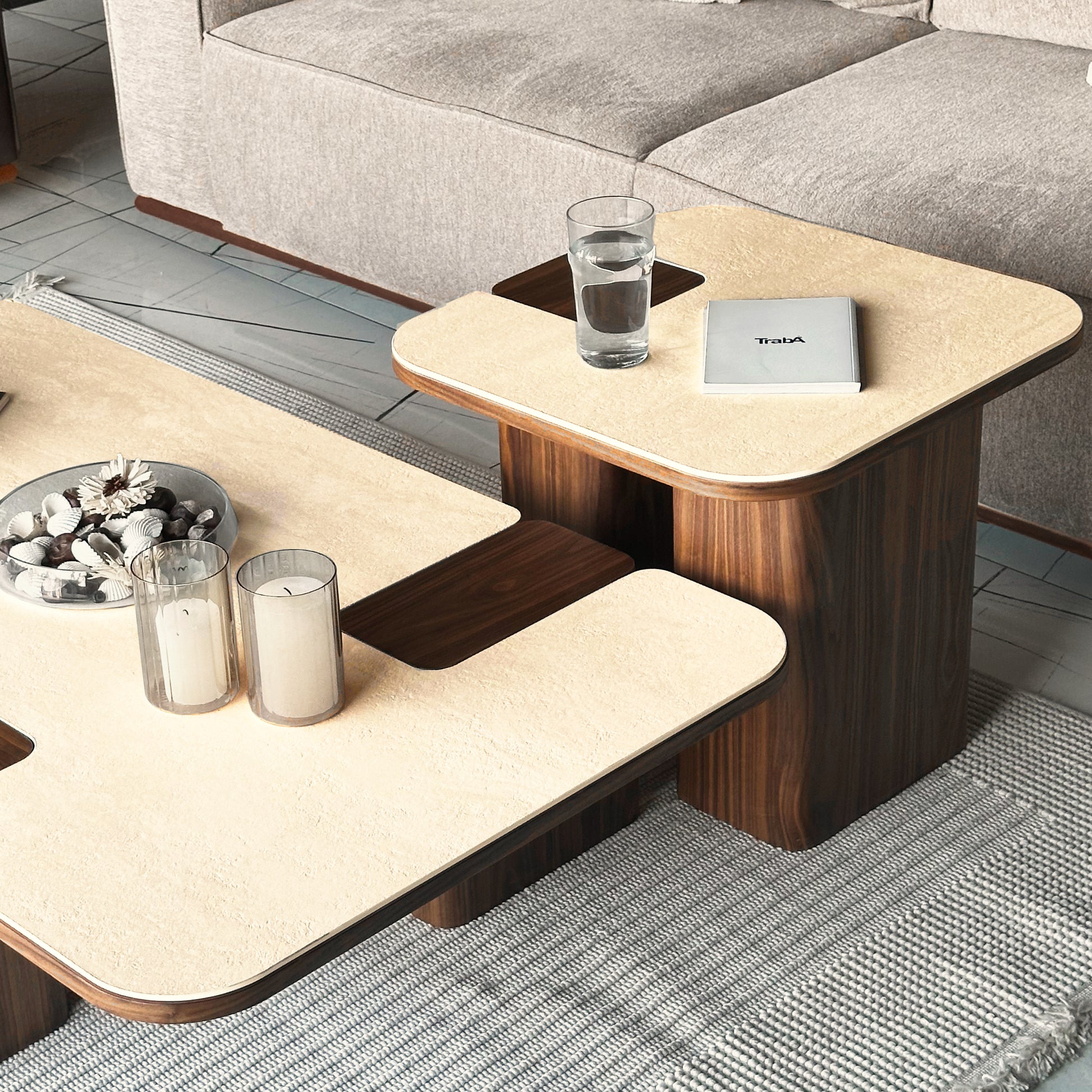 Alaca Kare Yan Sehpa