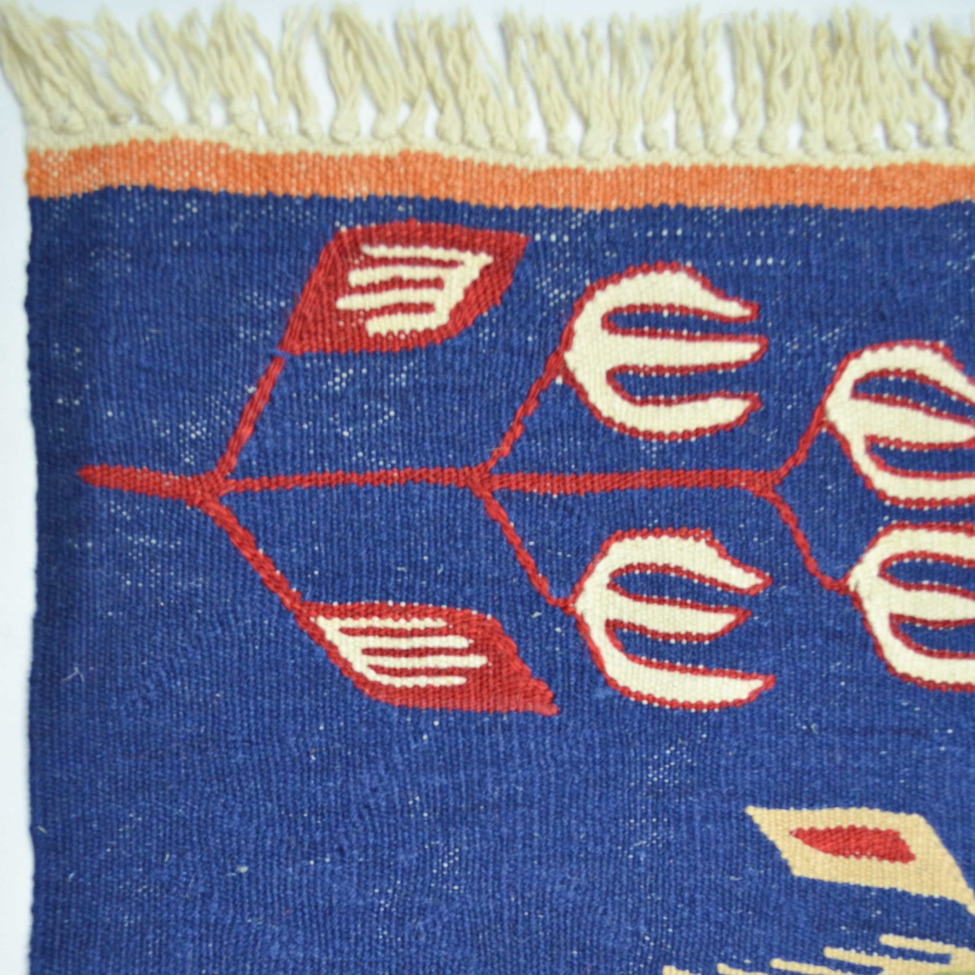 Lale ve Buğday Başağı Motifli El Dokuma Uşak Kilim 122x172 cm-Kilim & Halı-KilimCo-NowShopFun