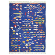 Lale ve Buğday Başağı Motifli El Dokuma Uşak Kilim 122x172 cm-Kilim & Halı-KilimCo-NowShopFun