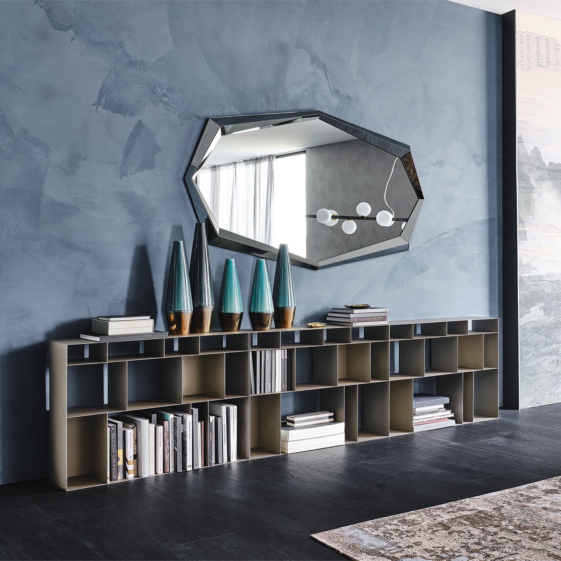 Lattitude Gri Çelik Kitaplık-Kitaplık-Cattelan Italia-NowShopFun