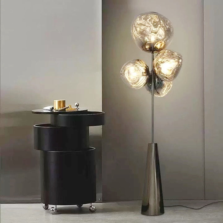 Lava Füme Renk Yamuk Akrilik Cam Lambader-Lambader-Tarz Aydınlatma-NowShopFun