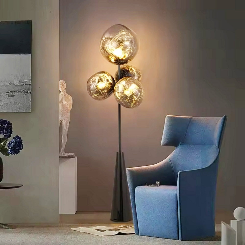 Lava Füme Renk Yamuk Akrilik Cam Lambader-Lambader-Tarz Aydınlatma-NowShopFun