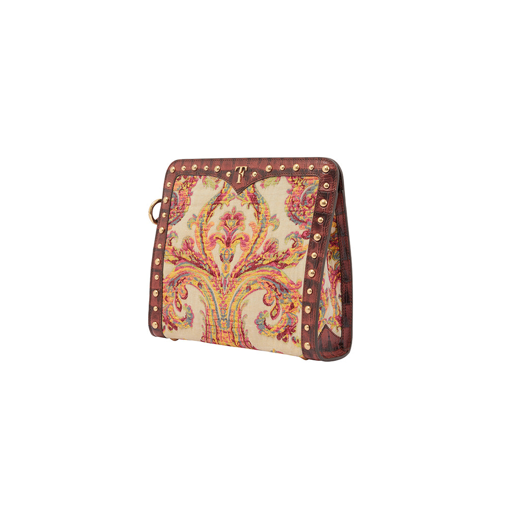 Layla Mystique Clutch-Tara Folks-Krem-NowShopFun