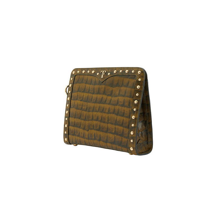 Layla Mystique Clutch-Tara Folks-Olive Croc-NowShopFun