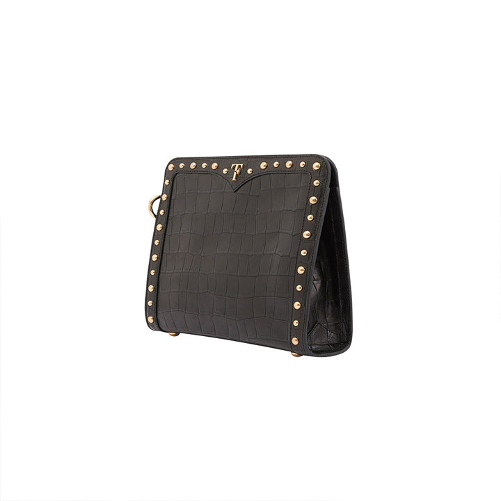 Layla Mystique Clutch-Tara Folks-Siyah-NowShopFun