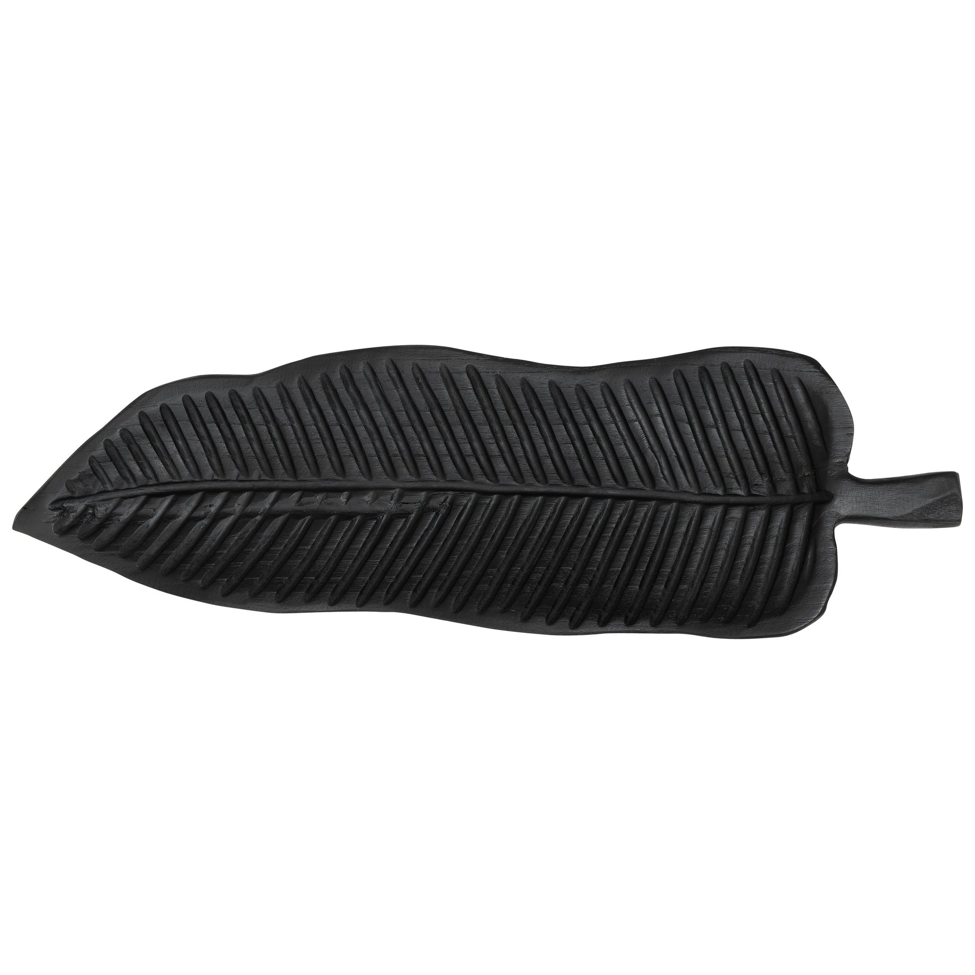 Leaf Teak Siyah Dekoratif Gondol