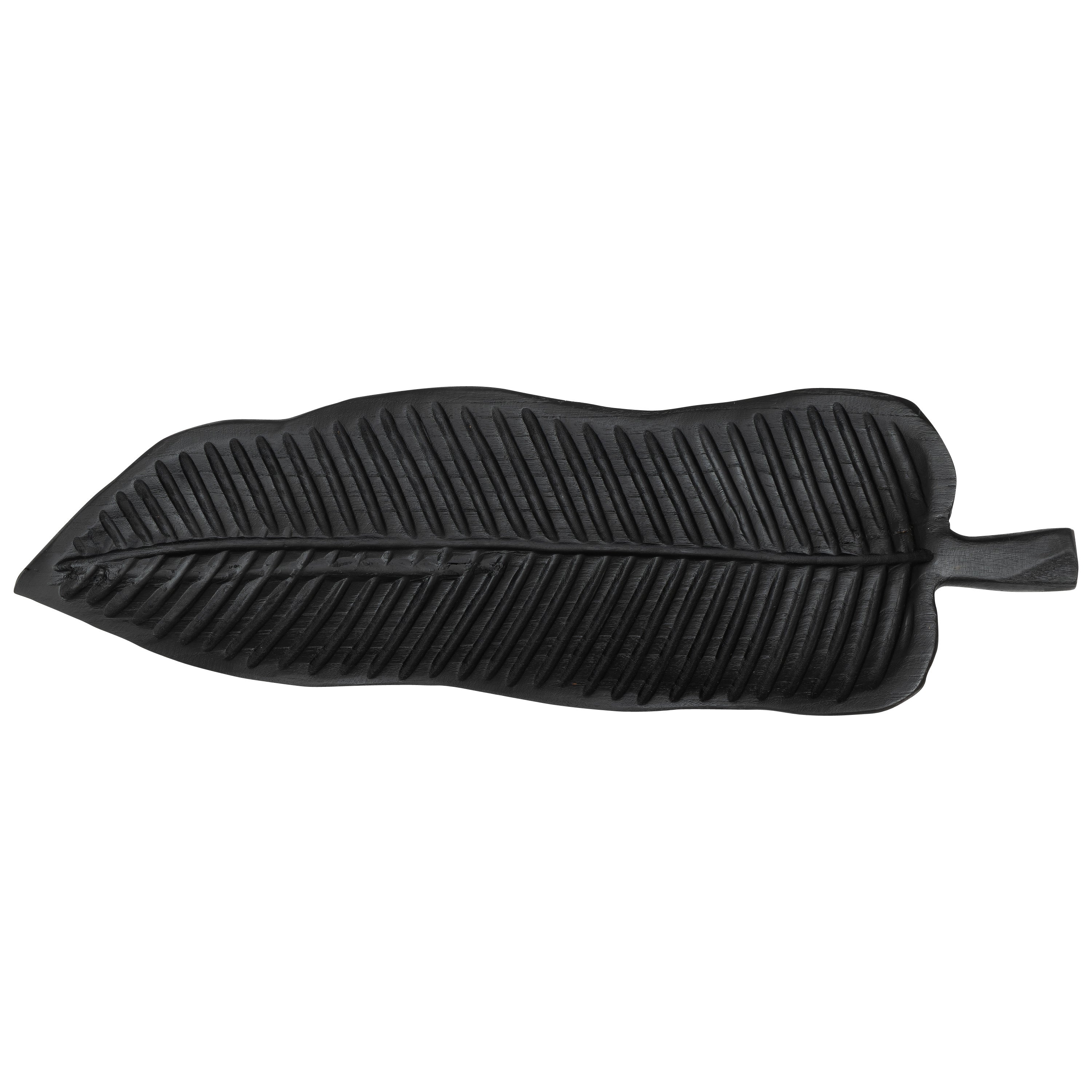 Leaf Teak Siyah Dekoratif Gondol