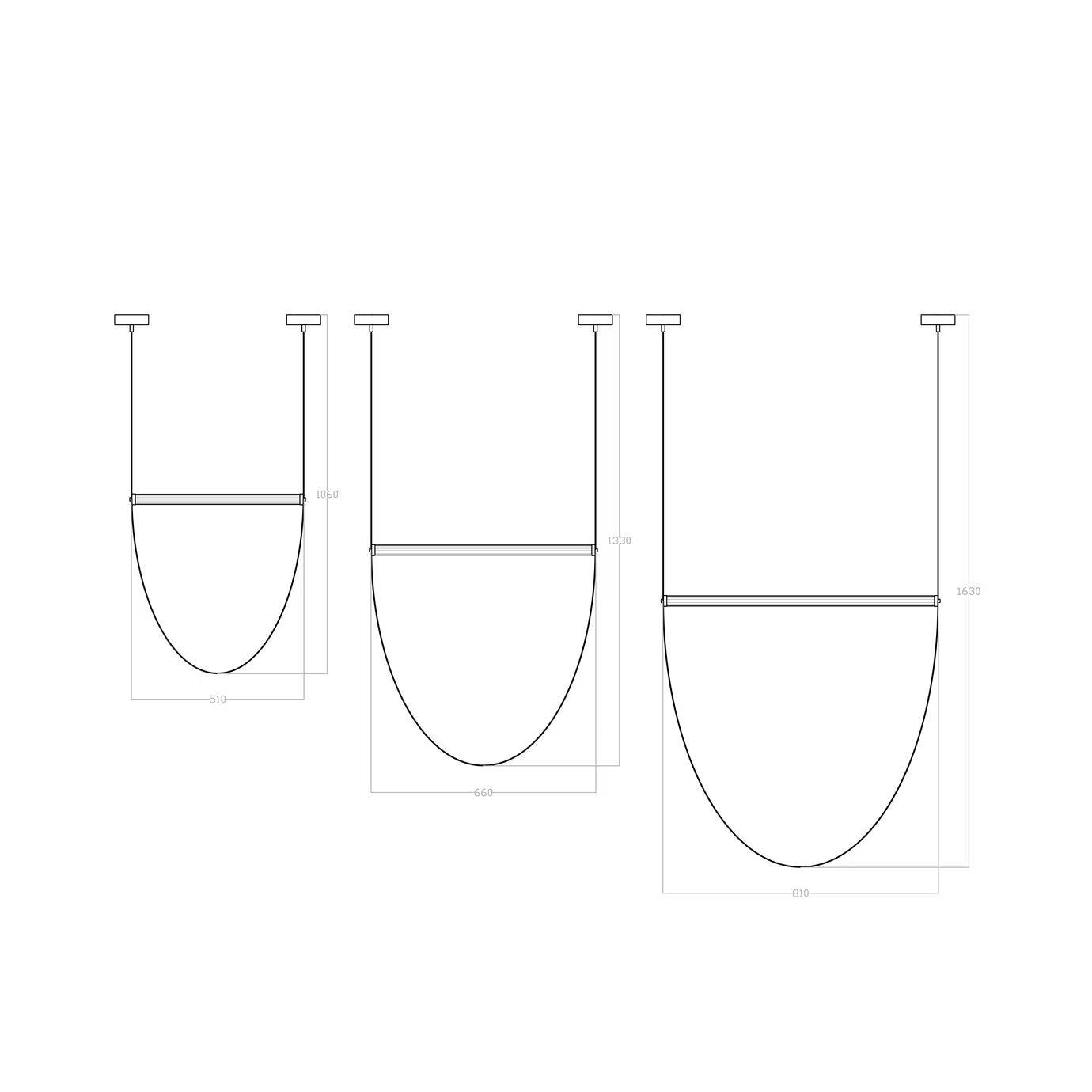 Leather Light II Sarkıt Yüksek Tavan Galeri Boşluğu Deri Led Avize 165cm